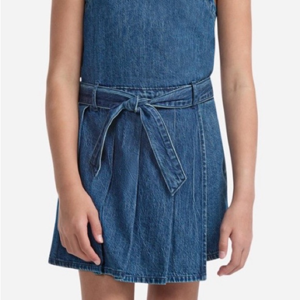 abercrombie kids Blue Denim Tie-Waist Skirt